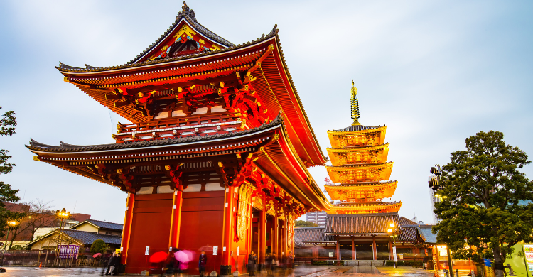 Templo Asakusa Sensoji en Tokio de Japón